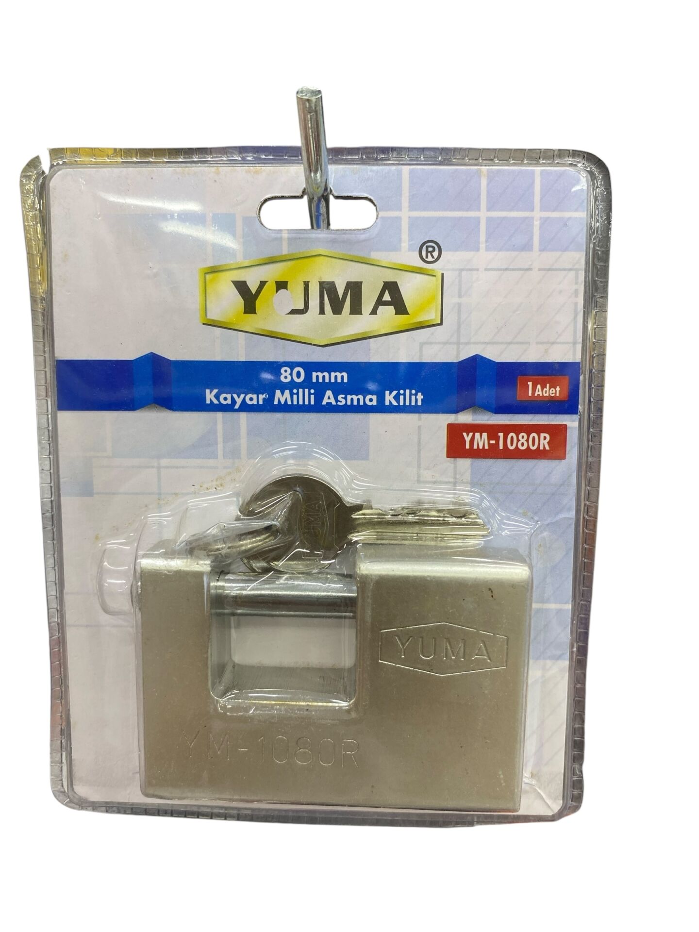 YUMA KAYAR MİLLİ ASMA KİLİT 80 MM